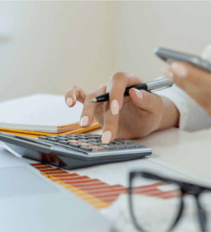 Construction cost consultant reviewing project budgets